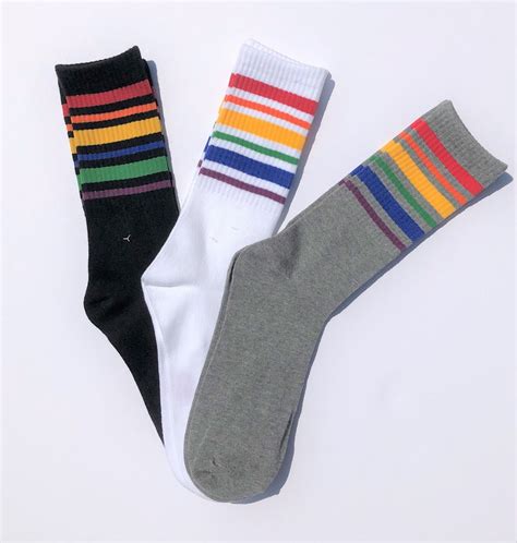 tube socks vintage|old school striped crew socks.